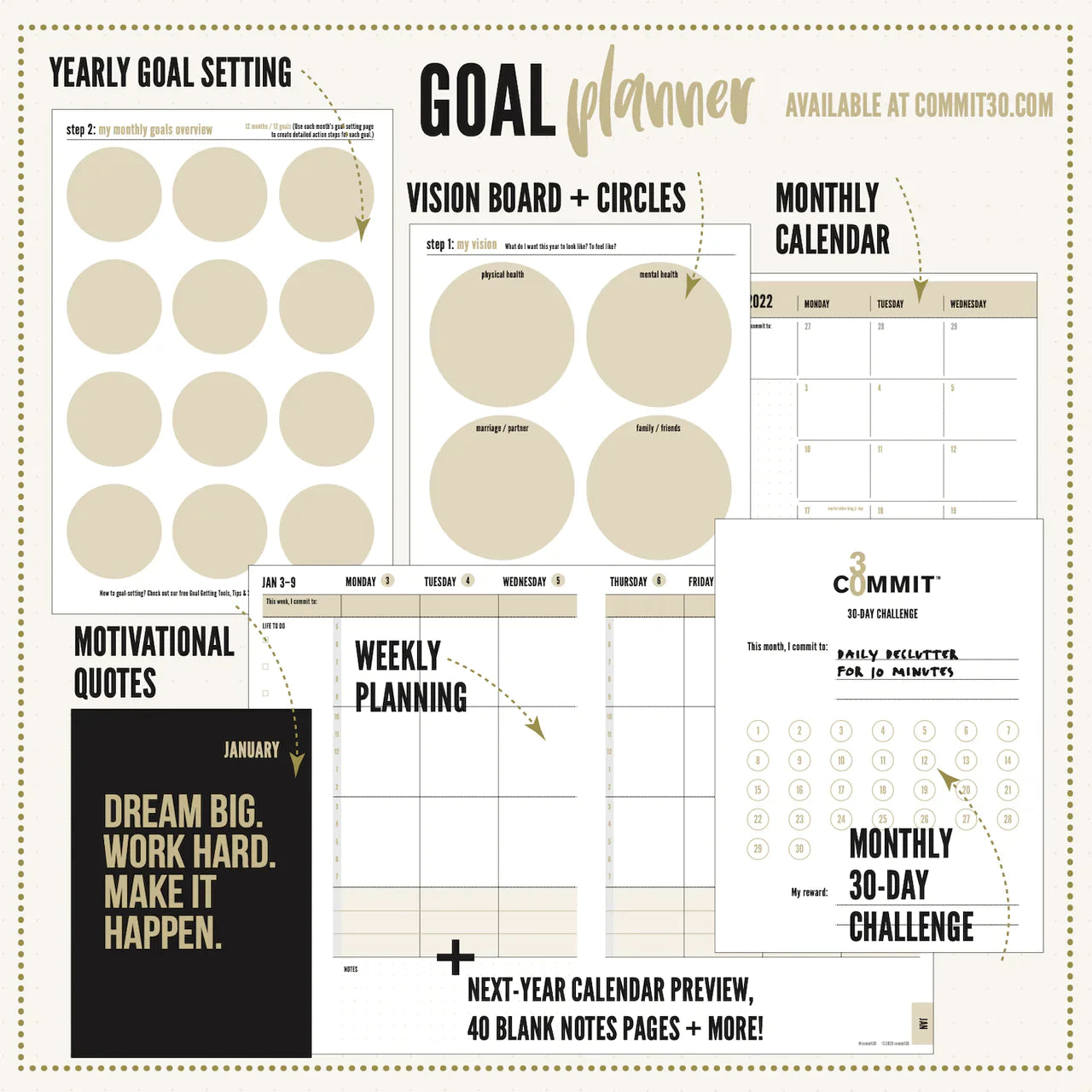 2023 Monthy & Weekly Planner – Printable PDF