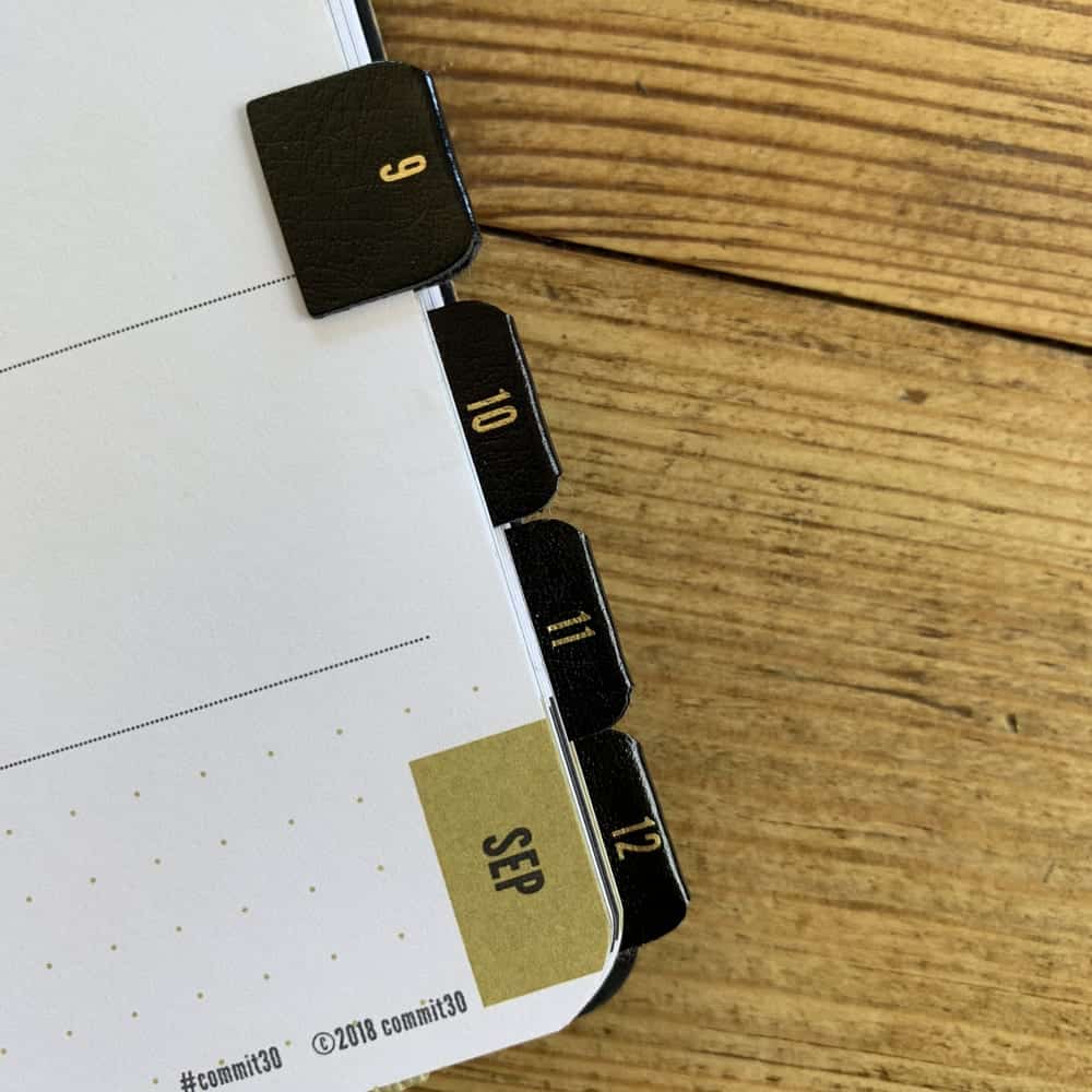 Leather Planner Tabs