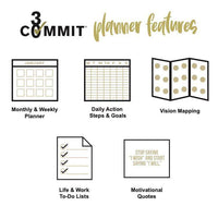 2025 Planner features and benefits - Daily, weekly, monthly planners from Commit30