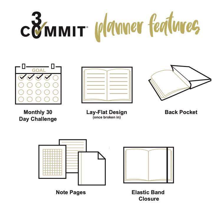 2025 Planner features and benefits - Daily, weekly, monthly planners from Commit30