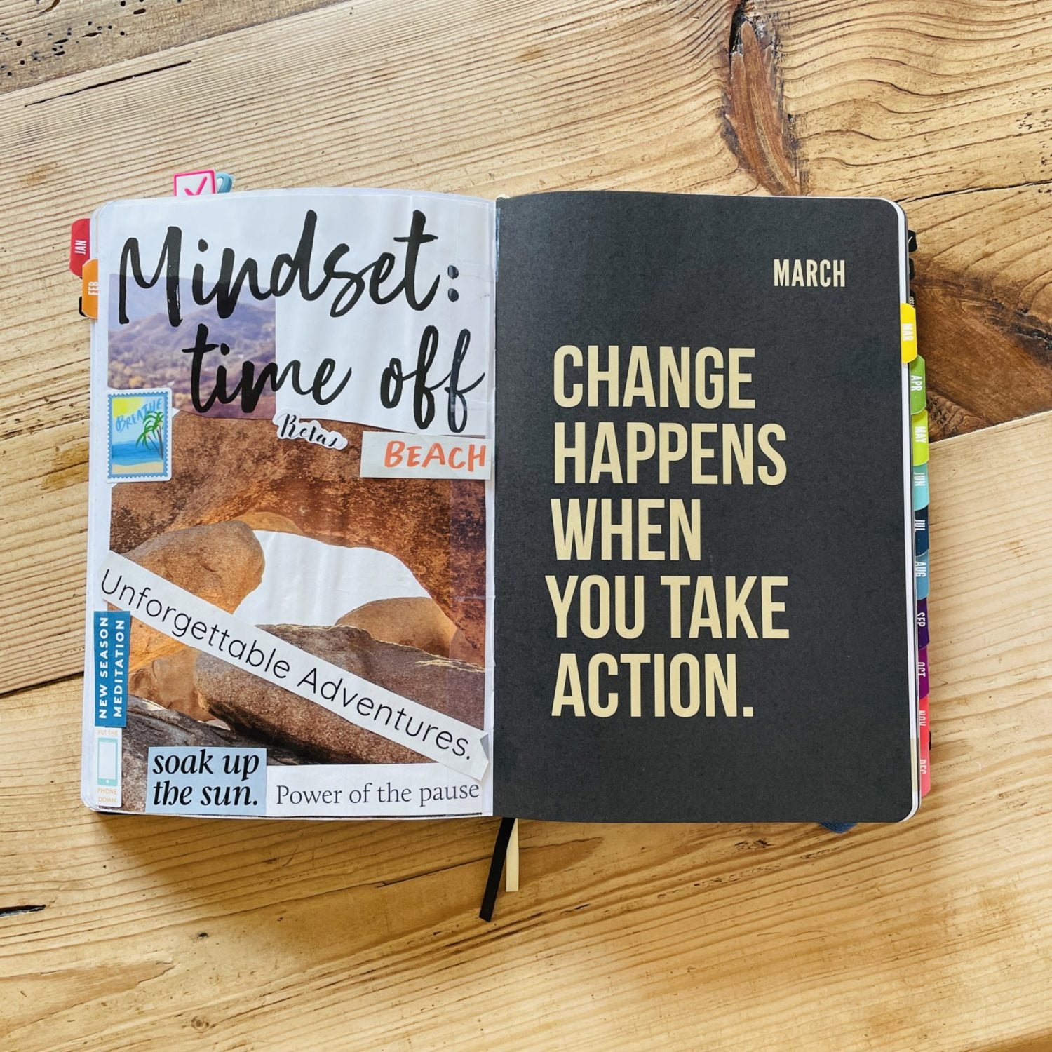 Change happens when you take action - Favorite things