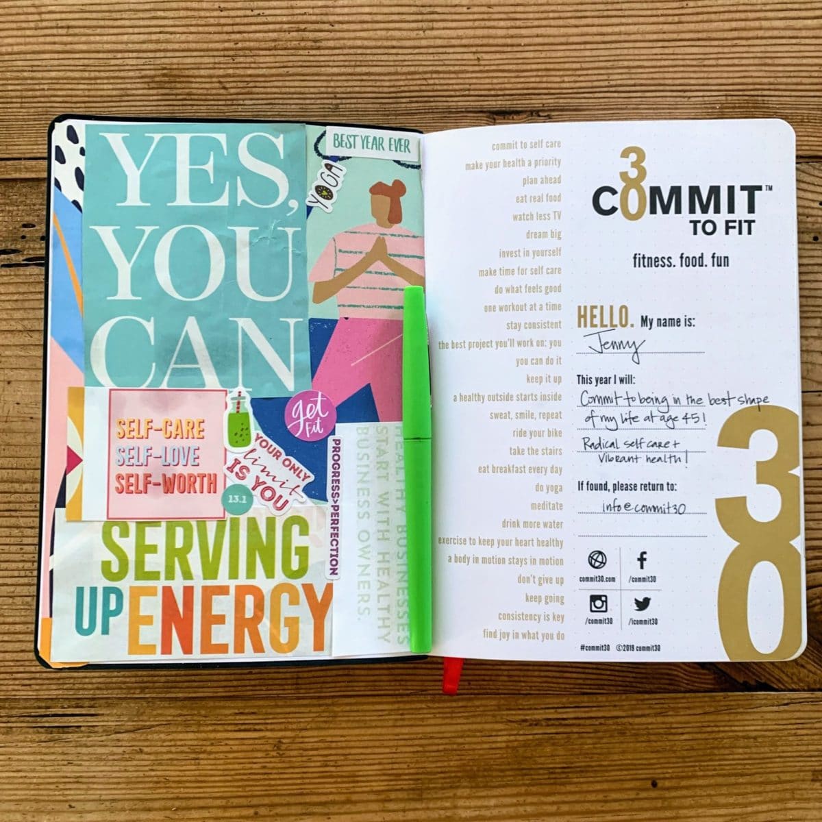 Commit30 Annual Planner