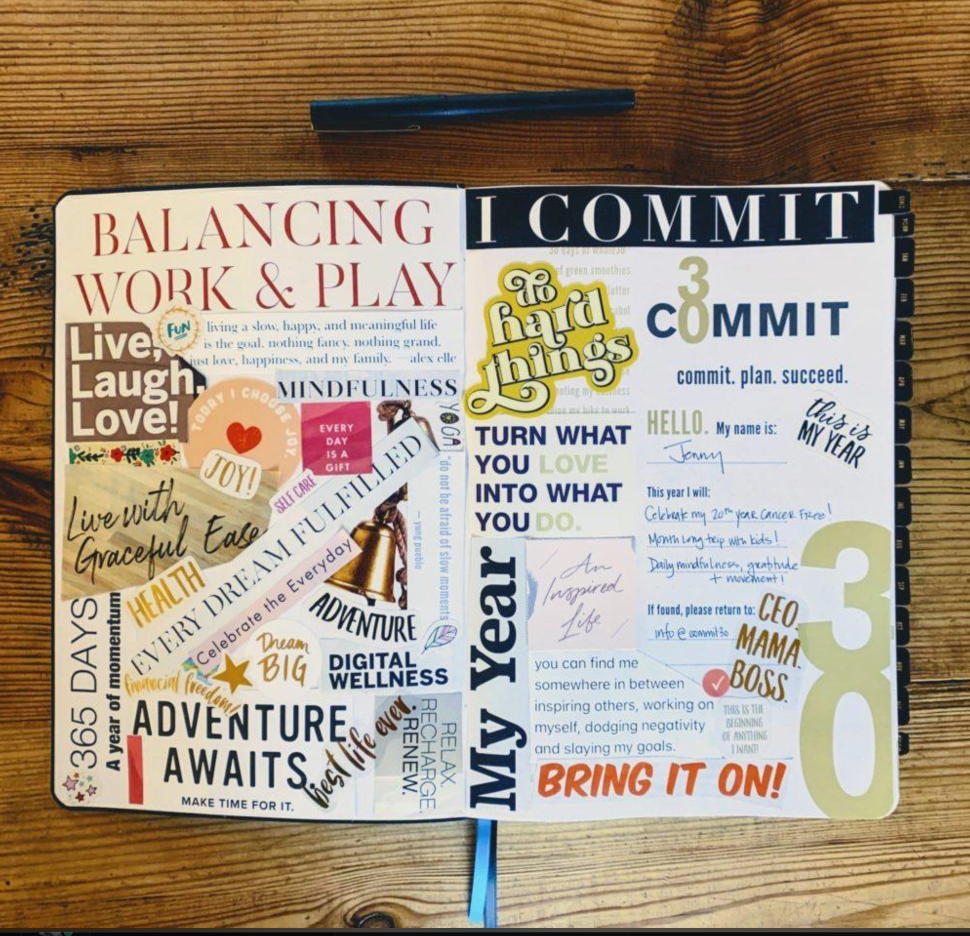 A Quick Peak at My Latest Annual Goal Planner