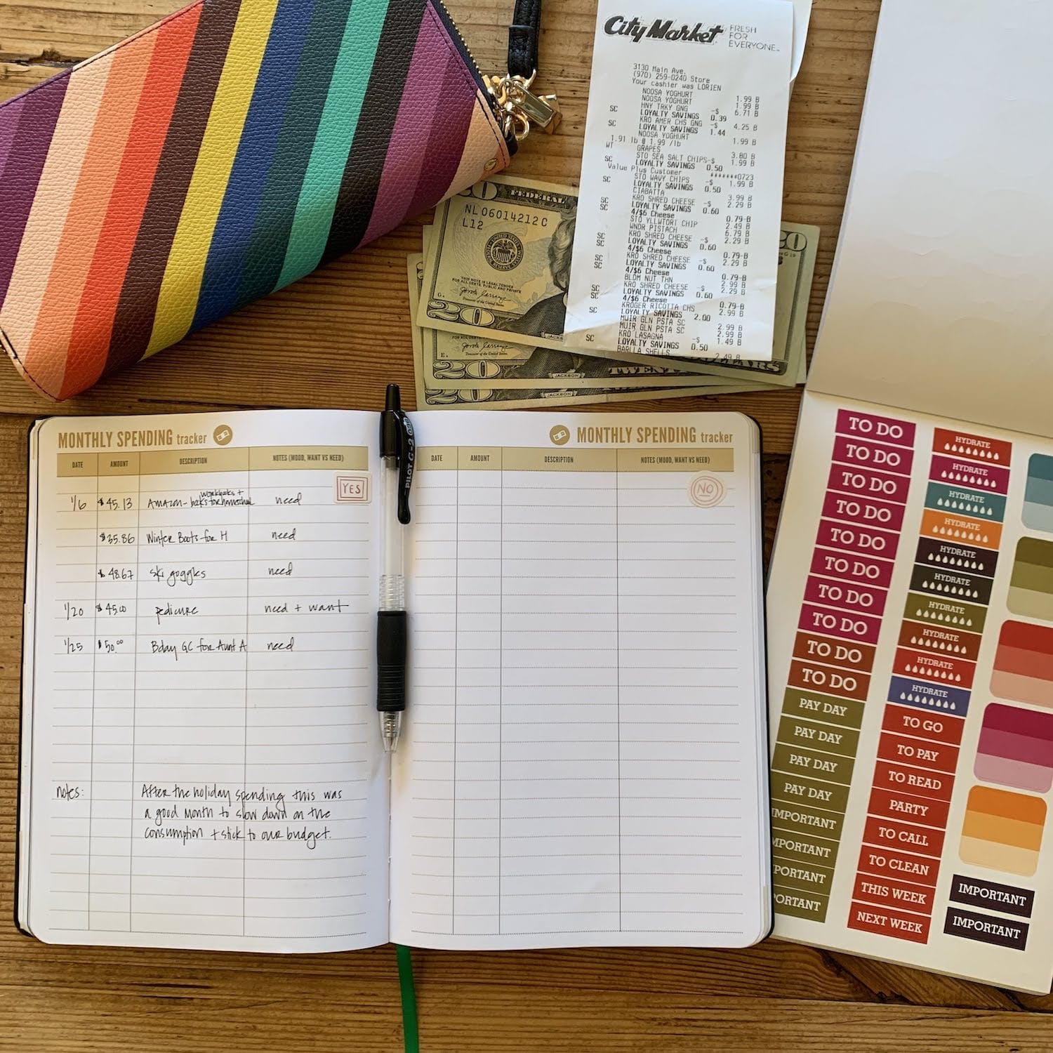 Money Journal Spending tracker