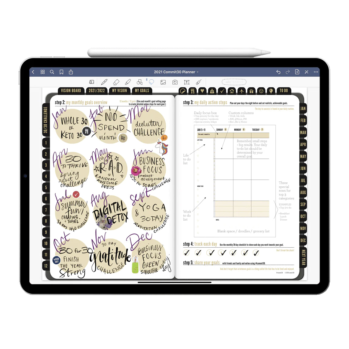 Download Digital Planner 2023 - Free GoodNotes Planner Template. – Writeres