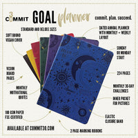 Commit30 2026 Planner with Vegan Leather Cover for Goal Tracking