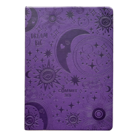 2026 Planner - Purple planner with celestial designs and 'Dream Big' text on a white background