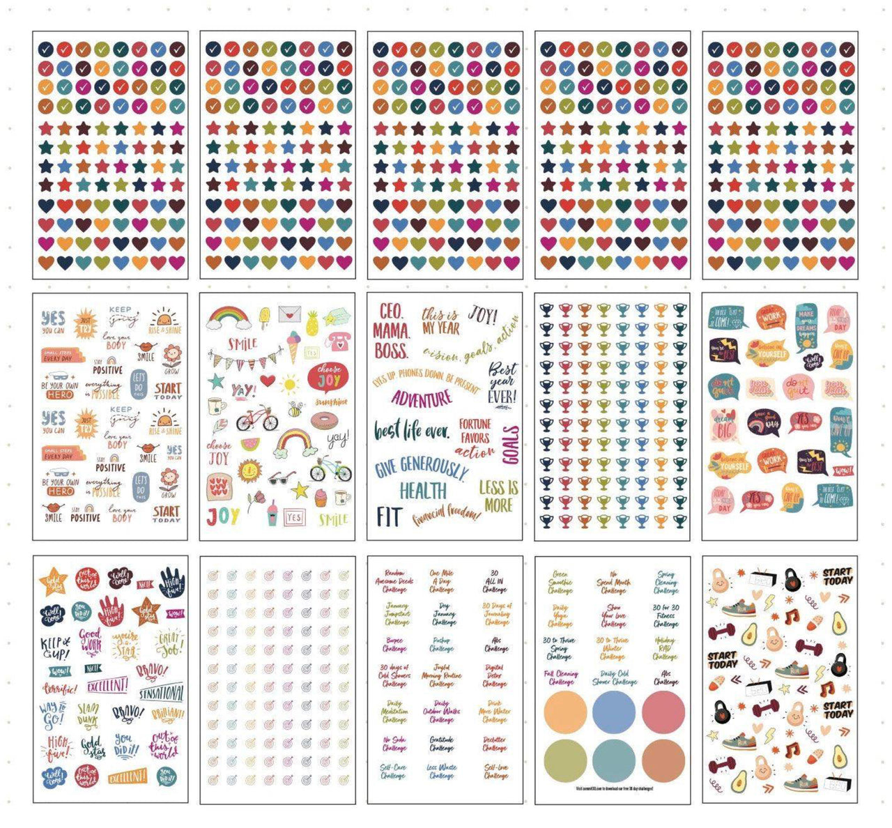 30 Day Challenge Sticker Book Commit30