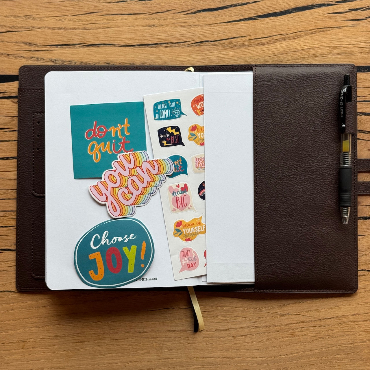 Commit 30 Upgrade Your Planner Setup | Commit30 2026 Planner Folio Cover