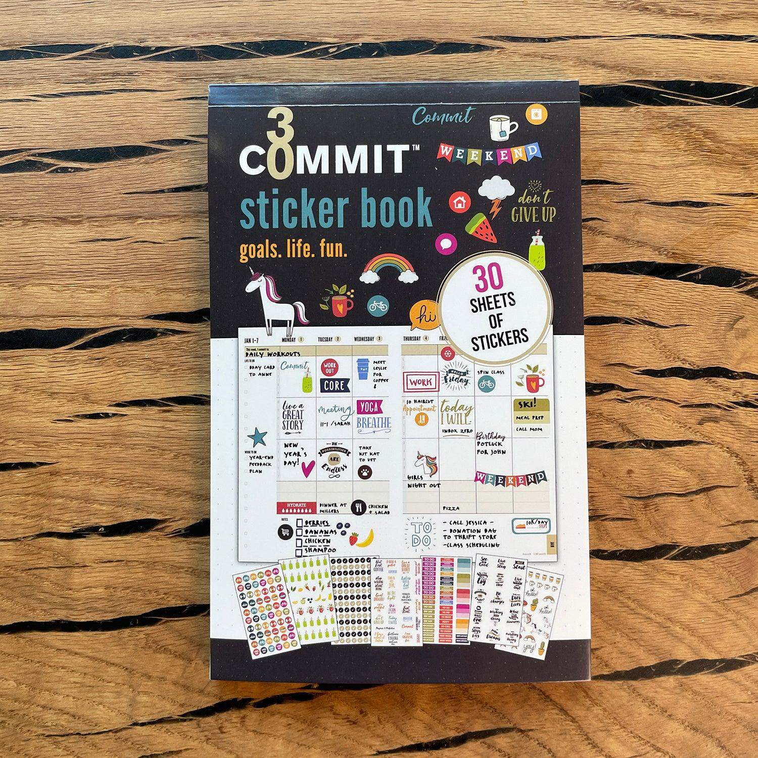 Goal Sticker Paper Goals Sticker Book, Perfect for your 2023 Day Planner - Commit30