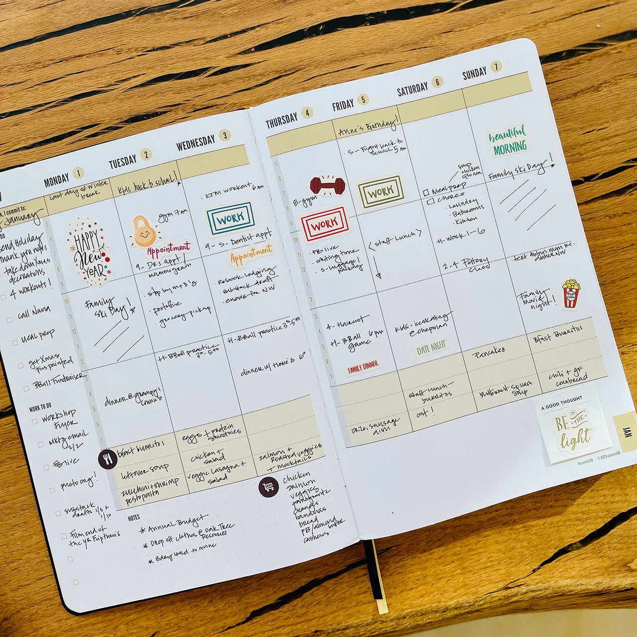 2025 monthly planner from Commit30