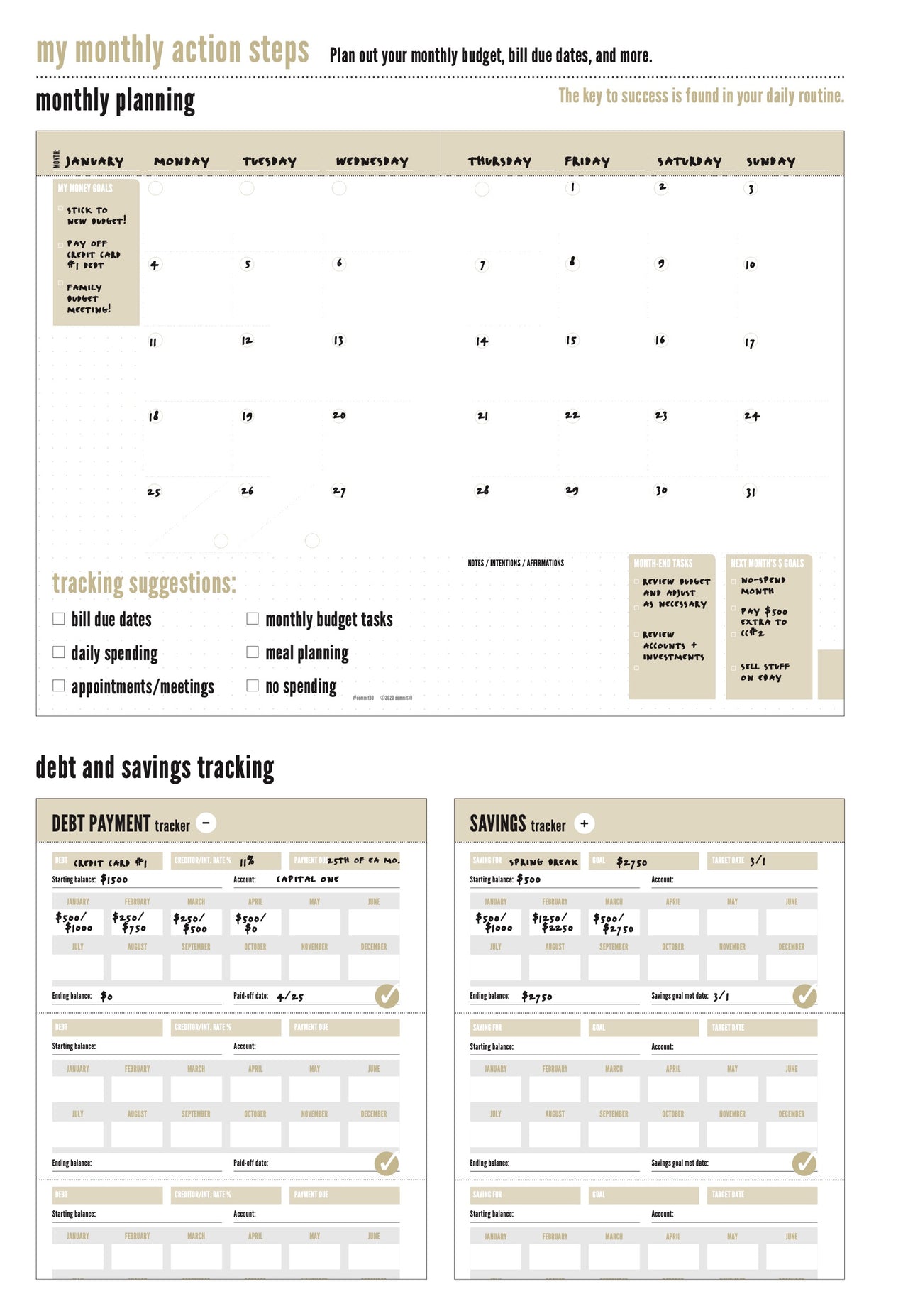 Money Journal - Printable PDF