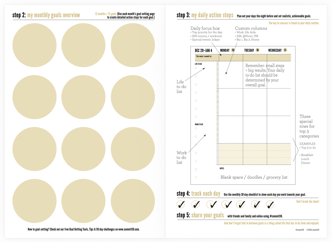 Monthly Planner - Printable PDF