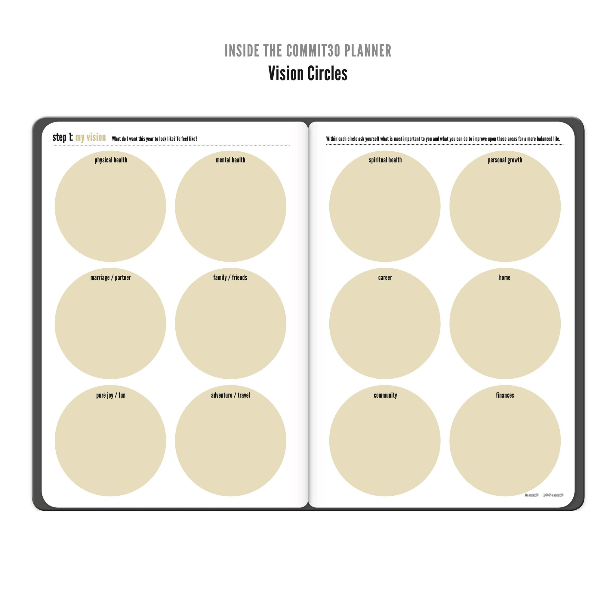 2026 Weekly Goal Planner – Daily & Monthly Layouts | Commit30