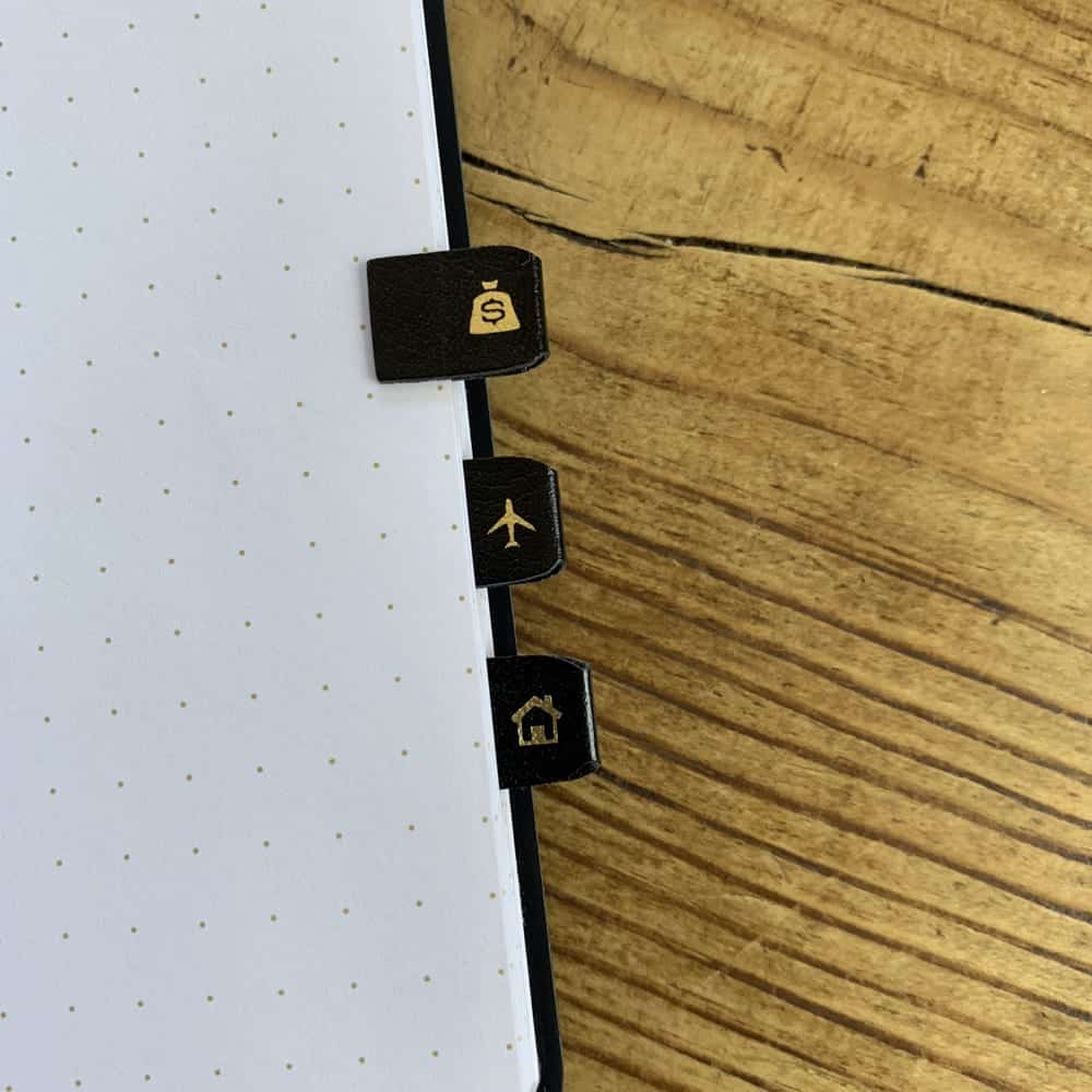Leather Planner Tabs