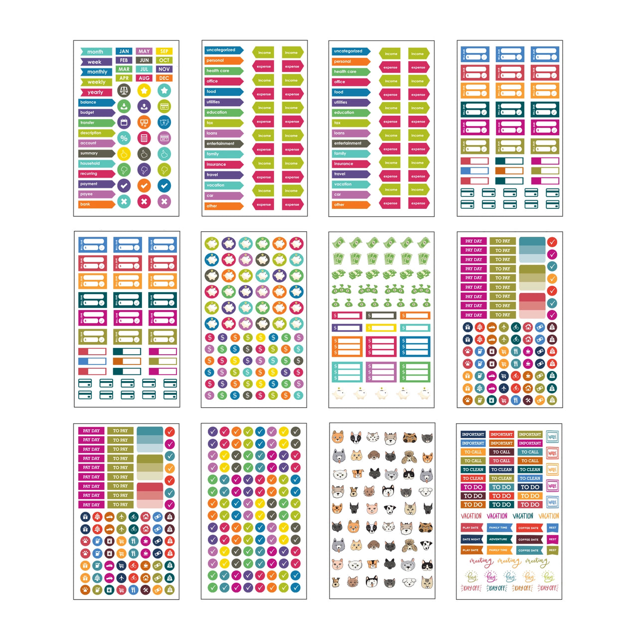 April bullet journal stickers - Day planner stickers – My Sweet Paper Card