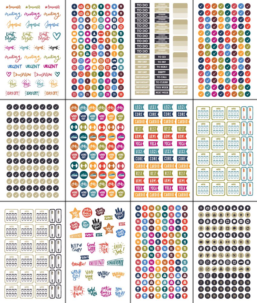 Goals Sticker Book - 30 pages of stickers