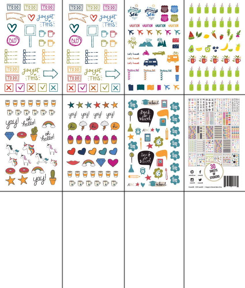 Goals Sticker Book - 30 pages of stickers