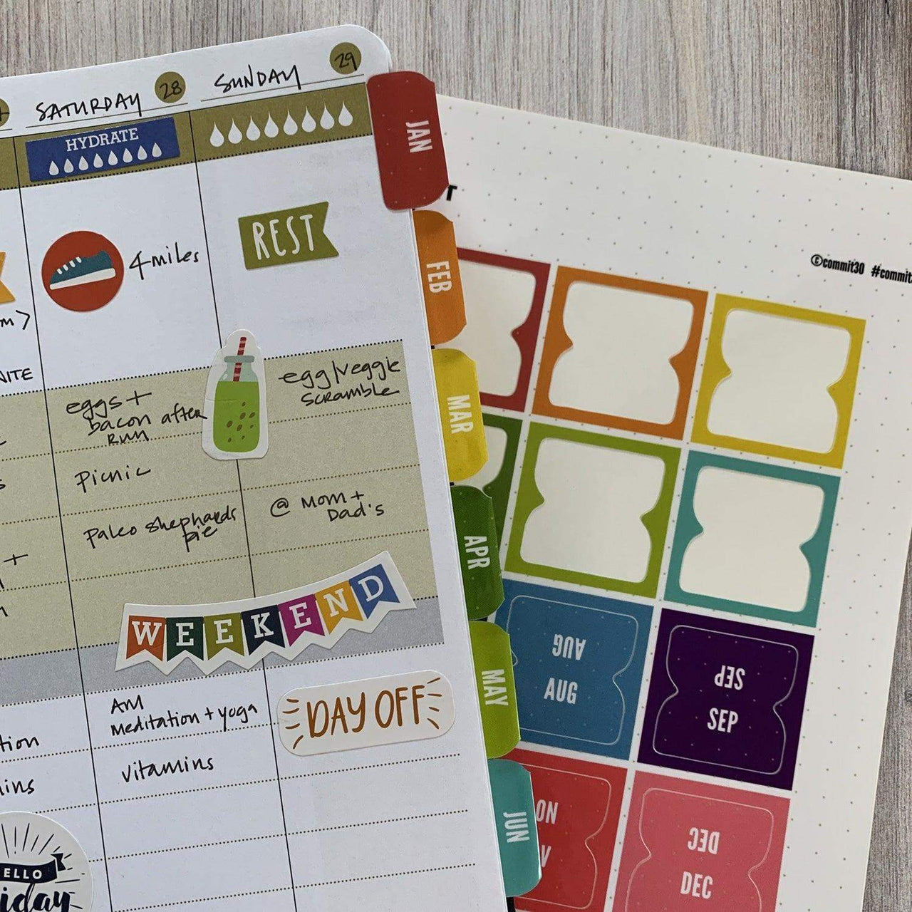 Planner Tabs Commit30